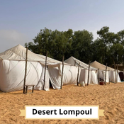 Désert de Lompoul : campement de tentes