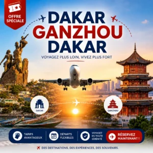 Vol Dakar → Guangzou → Dakar