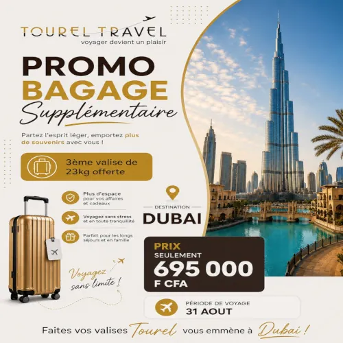 Un tour à Dubaï avec une 3ᵉ valise offerte