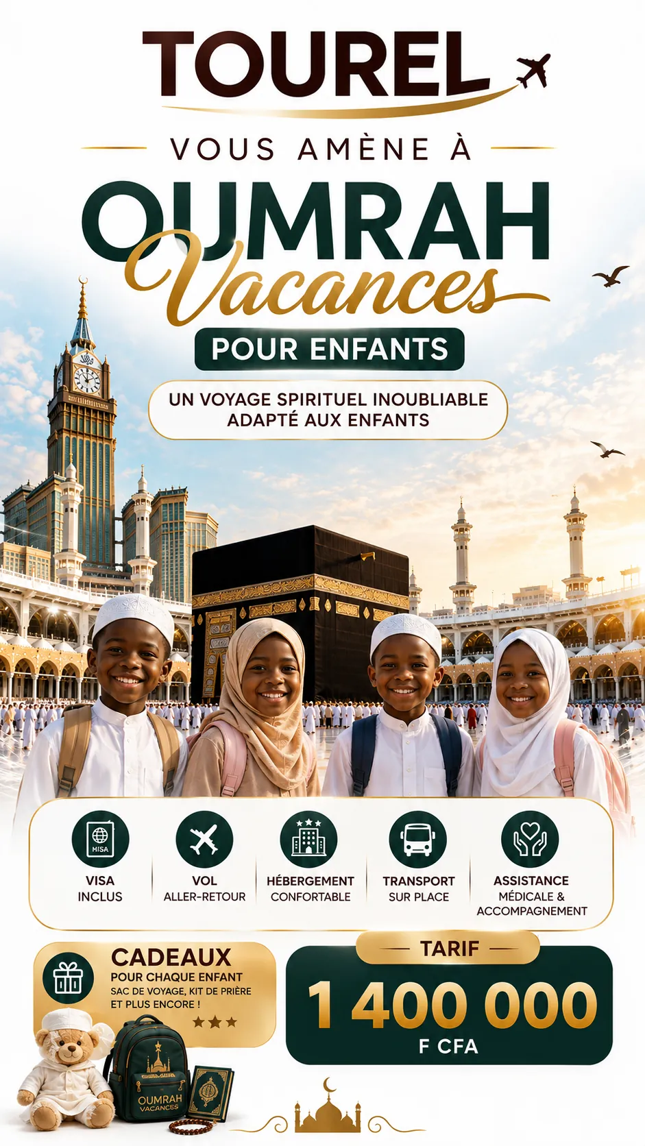 Affiche Tourel Travel : Oumra vacances pour enfants