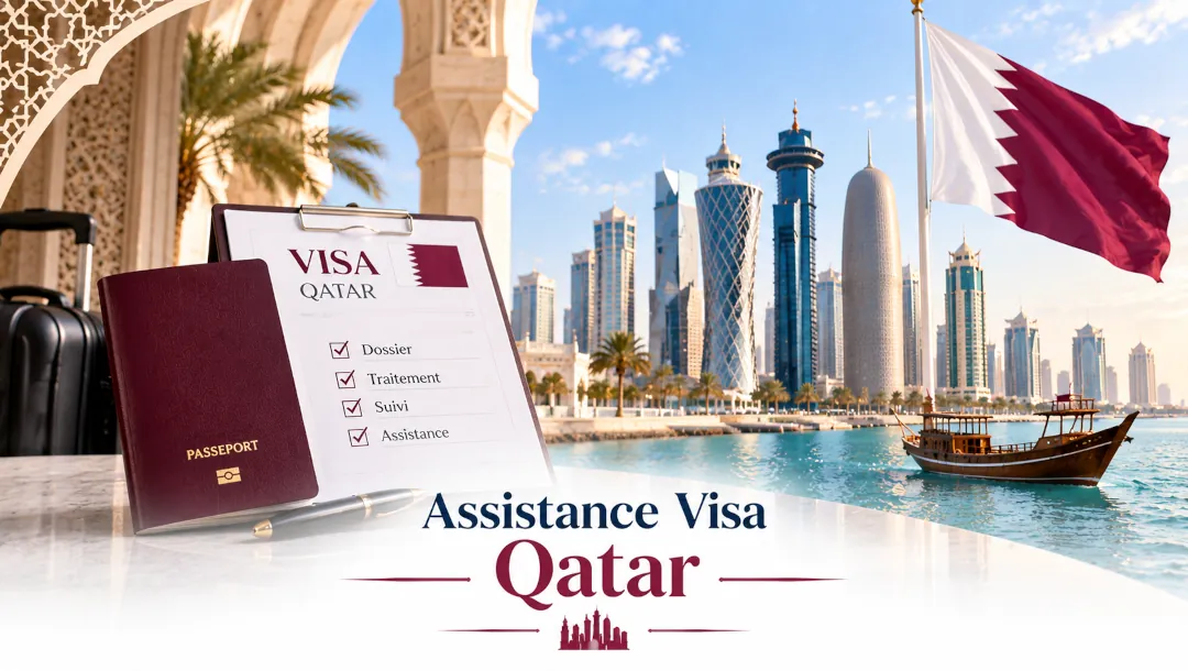 Affiche Tourel Travel : assistance visa Qatar